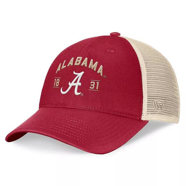 Mens Top of the World Crimson Alabama Crimson Tide Heritage Waylon Trucker Adjustable Hat Product Image