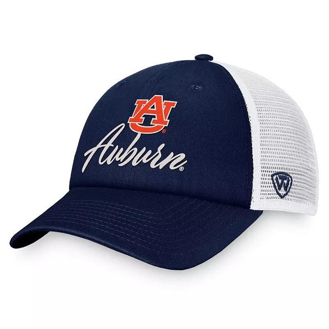 Womens Top of the World Navy/White Auburn Tigers Charm Trucker Adjustable Hat, AUB Blue Product Image