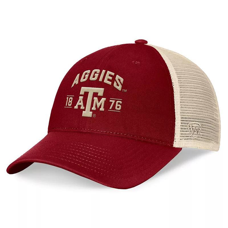 Mens Top of the World Maroon Texas A&M Aggies Heritage Waylon Trucker Adjustable Hat Product Image