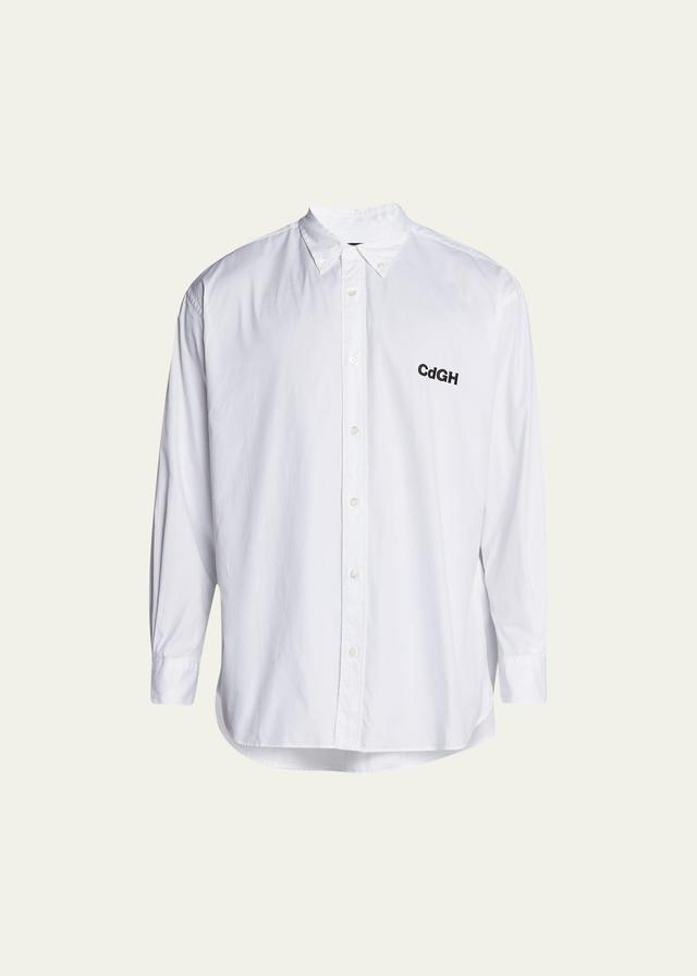 Mens Embroidered Logo Oxford Dress Shirt Product Image