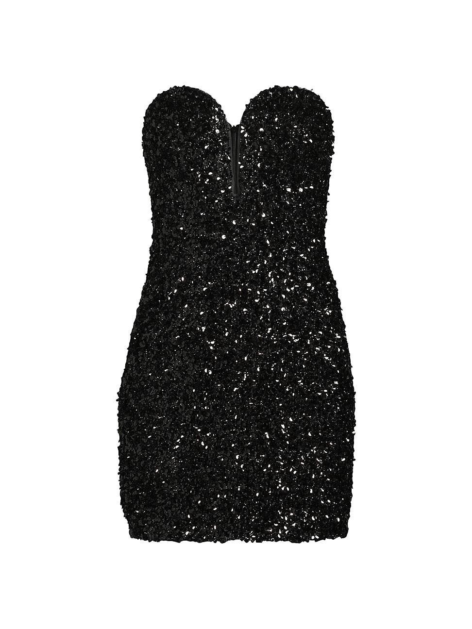 Womens Sequined Sleeveless Minidress Product Image