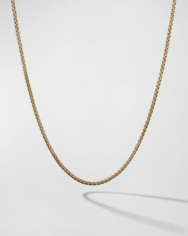 Mens Box Chain Necklace in 18K Yellow Gold Product Image