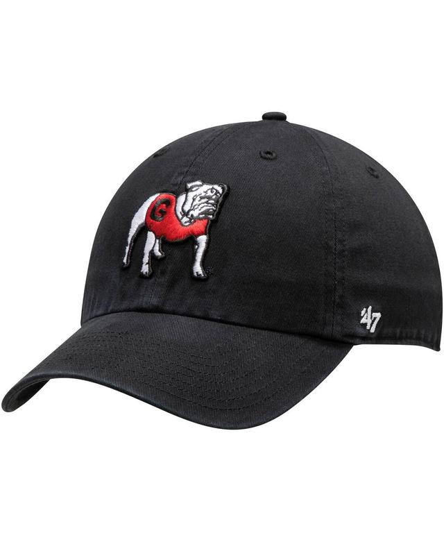 Mens 47 Brand Black Georgia Bulldogs Dawg Clean Up Adjustable Hat Product Image