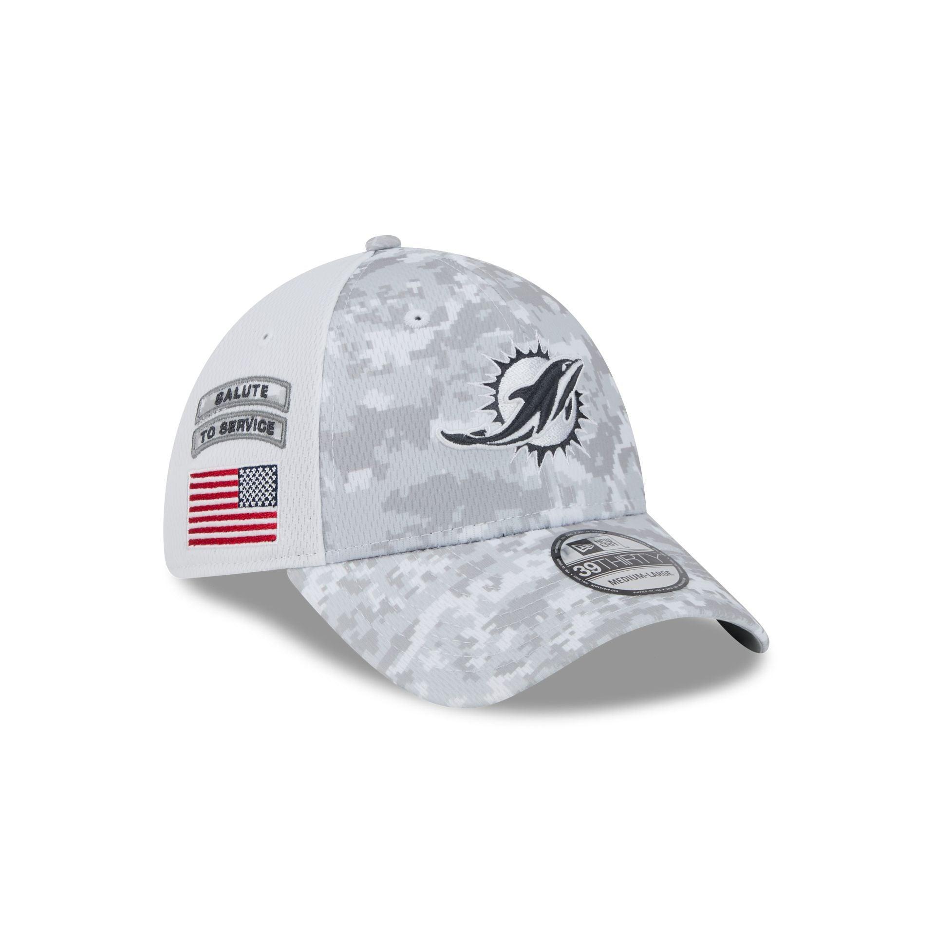 Miami Dolphins 2024 Salute to Service 39THIRTY Stretch Fit Hat Male Product Image