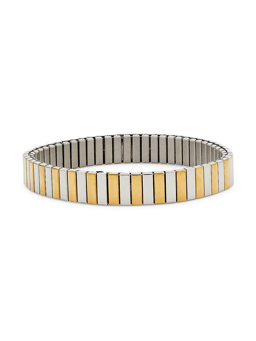 Womens Two-Tone Stretch Bracelet Product Image