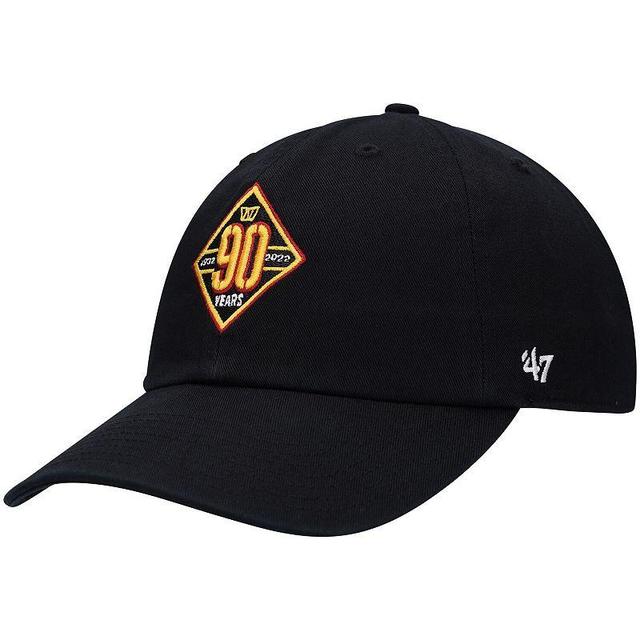 Mens 47 Black Washington Commanders 90th Season Clean Up Adjustable Hat Product Image