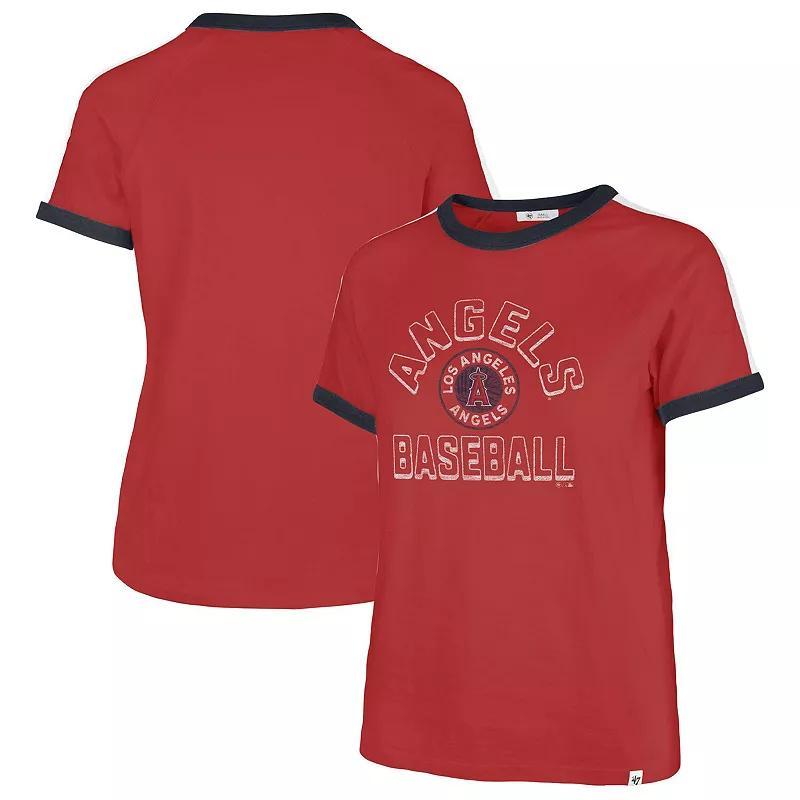 Womens 47 Brand Red Distressed Los Angeles Angels City Connect Sweet Heat Peyton T-shirt Product Image