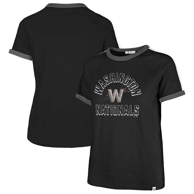 Womens 47 Brand Black Washington Nationals City Connect Sweet Heat Peyton T-shirt Product Image