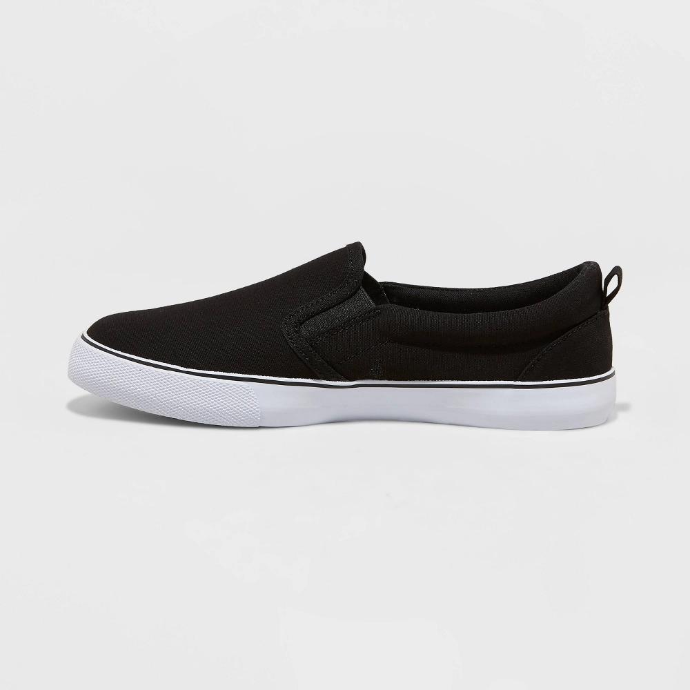 Women's Millie Wide Width Twin Gore Slip-On Sneakers - A New Day™ Black 11W Product Image