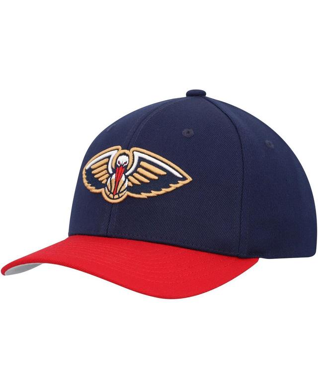 Mens Mitchell & Ness Navy New Orleans Pelicans Mvp Team Two-Tone 2.0 Stretch-Snapback Hat - Navy Product Image