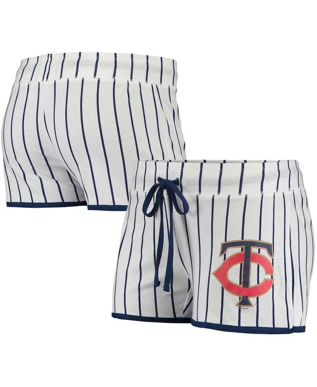 Womens White Minnesota Twins Vigor Pinstripe Sleep Short Product Image