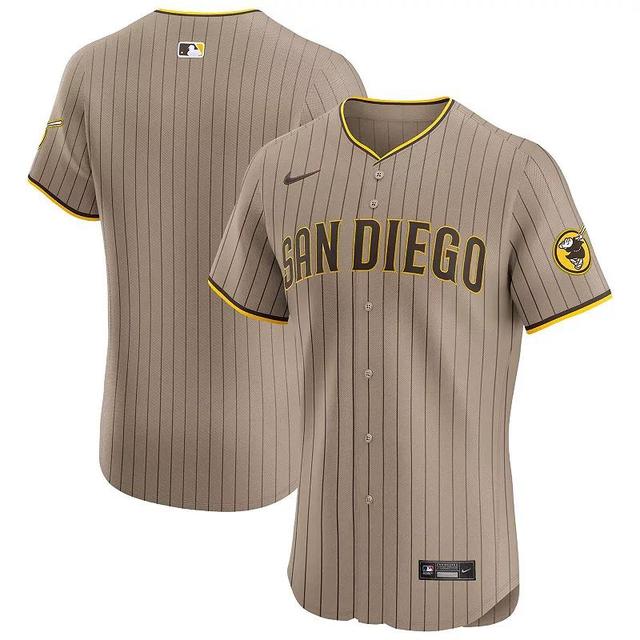 Mens Nike Sand San Diego Padres Alternate Vapor Premier Elite Patch Jersey Product Image