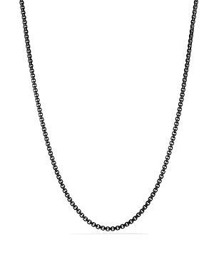 Mens Box Chain Necklace in Darkened Stainless Steel, 4mm Product Image