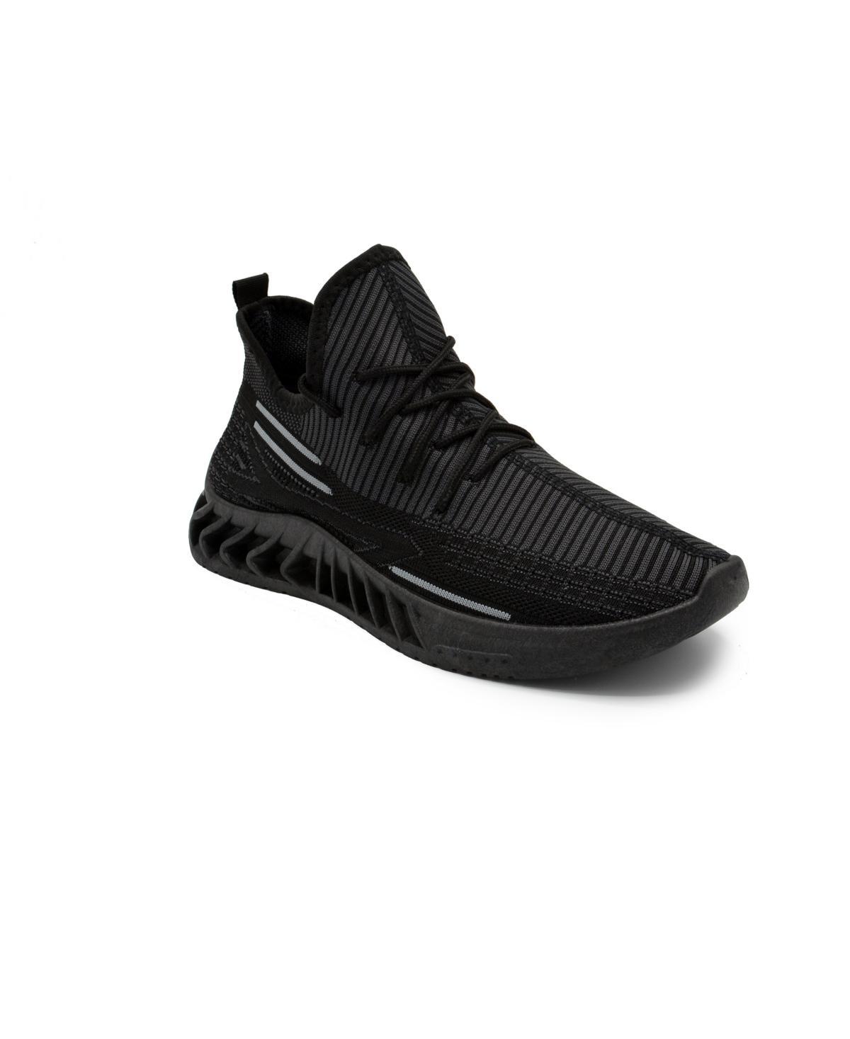 Akademiks Mens Fit 2.0 Knit Jogger Sneakers - Black Product Image