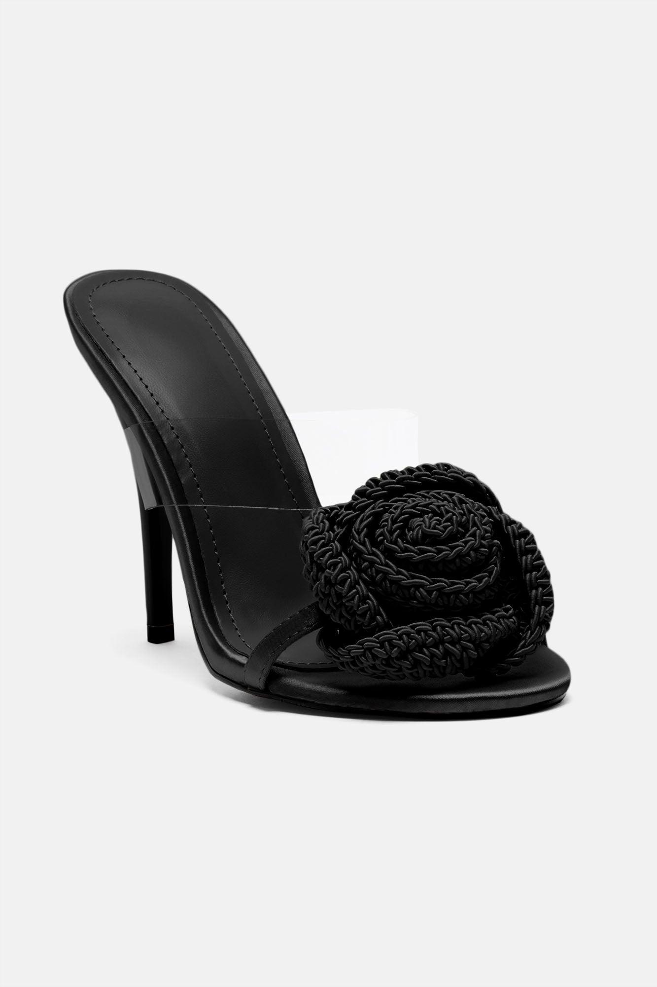 Roses For You Mules - Black Product Image