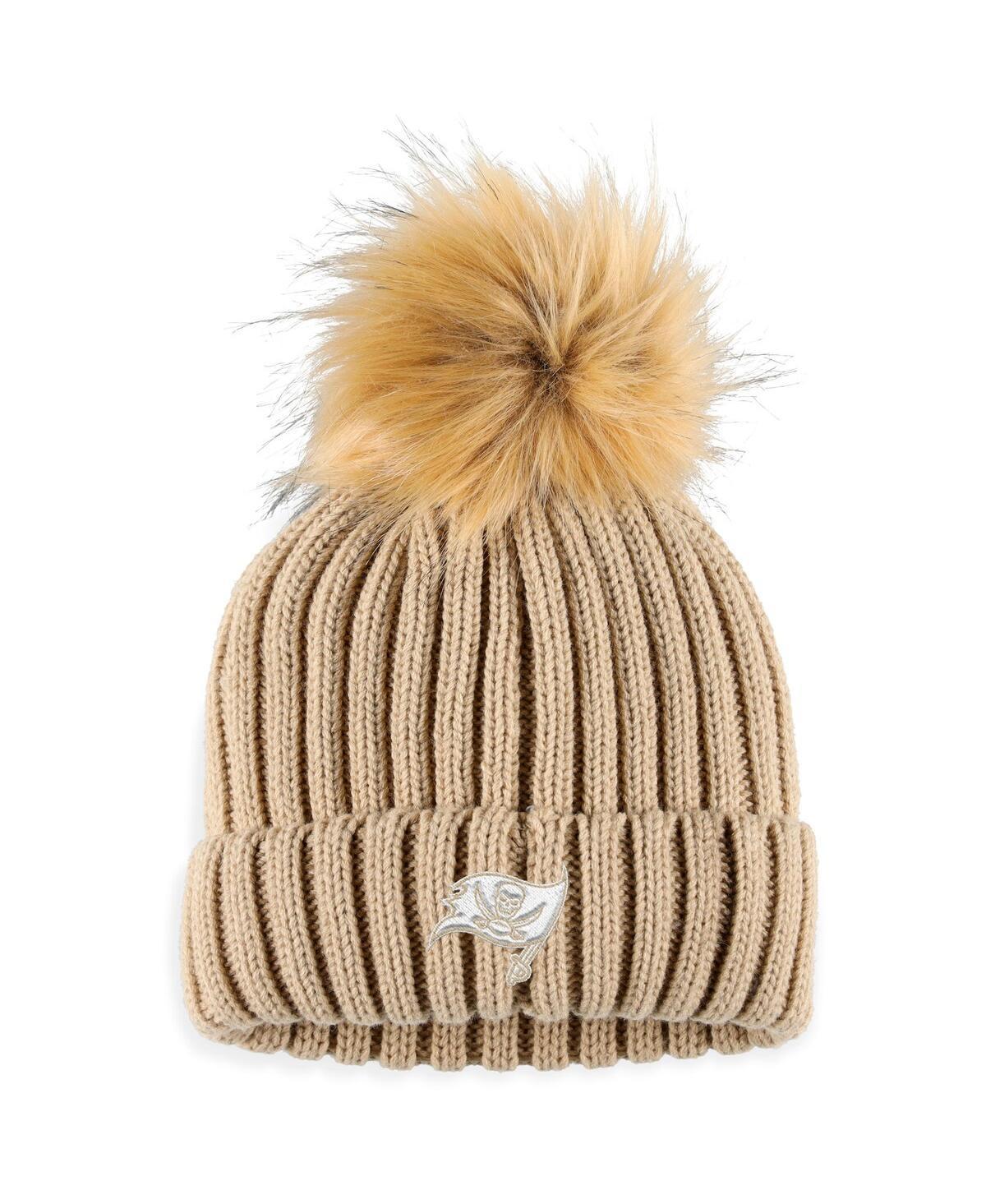 Womens WEAR by Erin Andrews Tan Tennessee Titans Neutral Cuffed Knit Hat with Pom Product Image