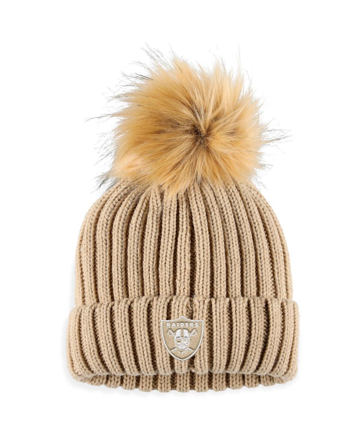 Womens WEAR by Erin Andrews Natural Pittsburgh Steelers Neutral Cuffed Knit Hat with Pom Product Image