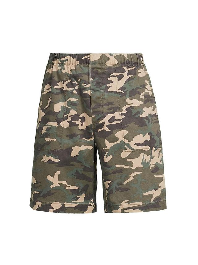 Mens Camouflage Cotton Shorts Product Image