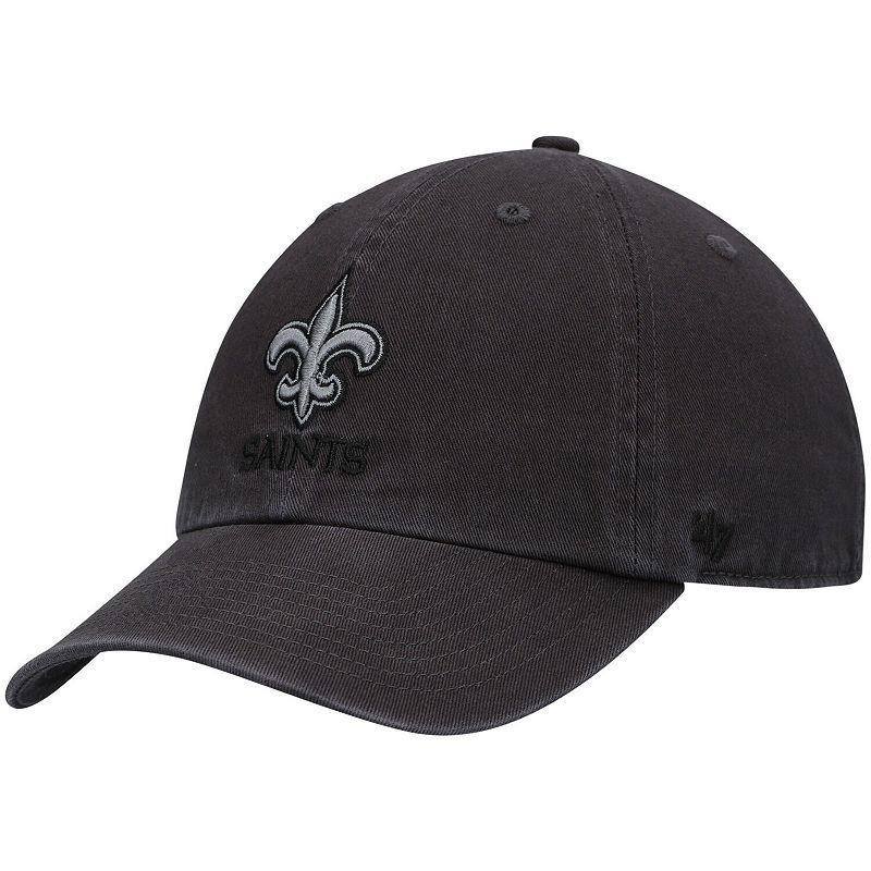 Mens 47 Charcoal New Orleans Saints Clean Up Tonal Adjustable Hat Product Image