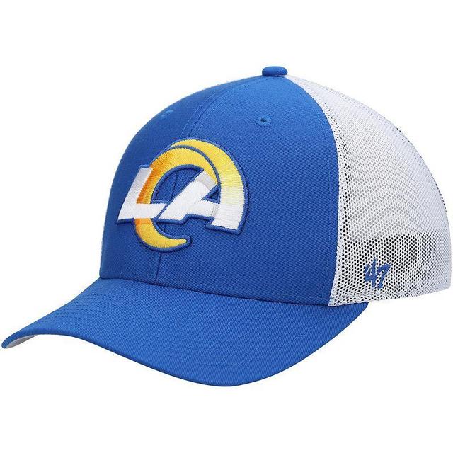 Mens 47 Brand Royal and White Los Angeles Rams Trophy Trucker Flex Hat - Royal Product Image