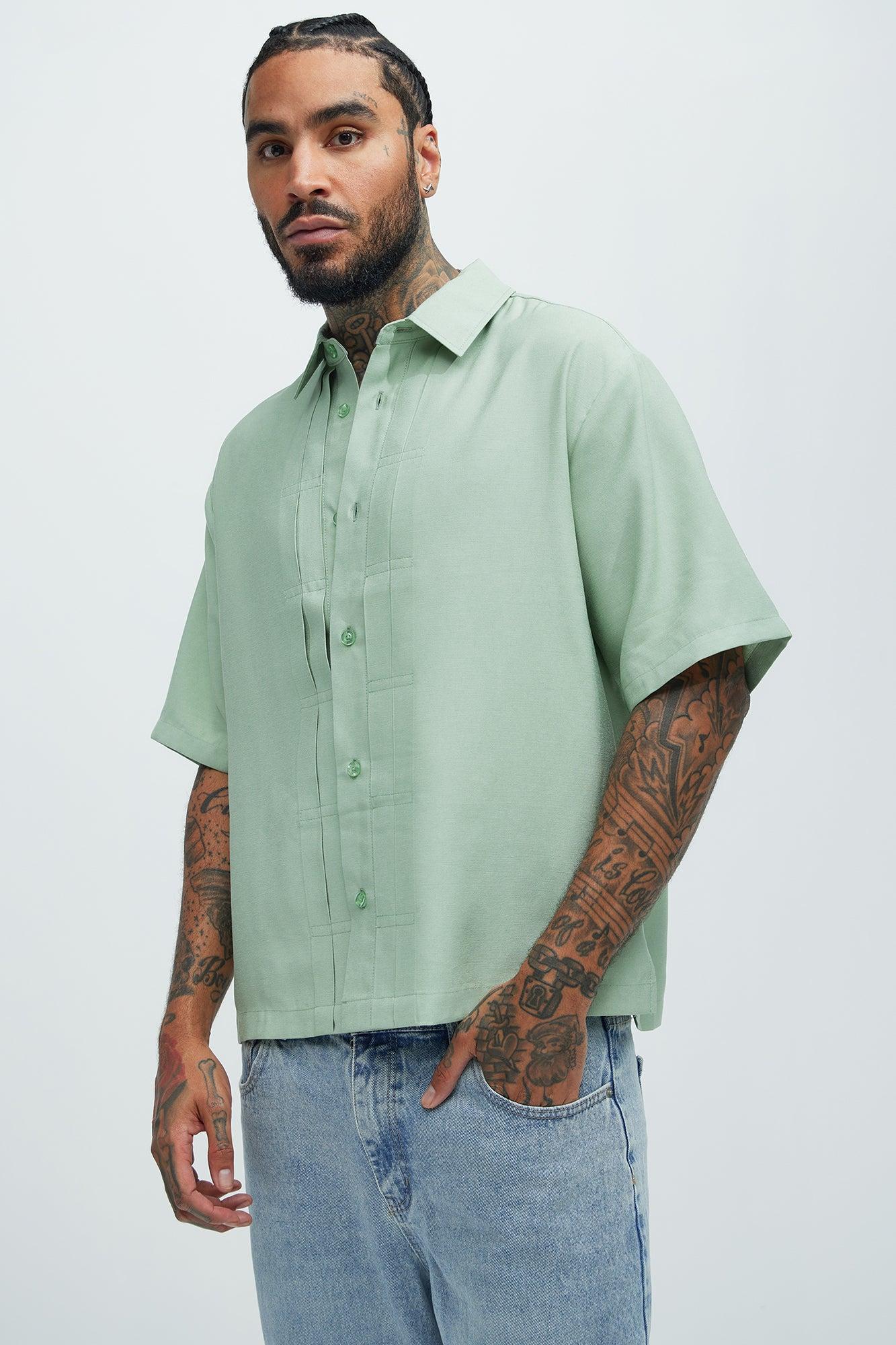 Blexy Pleated Shirt - Mint Product Image