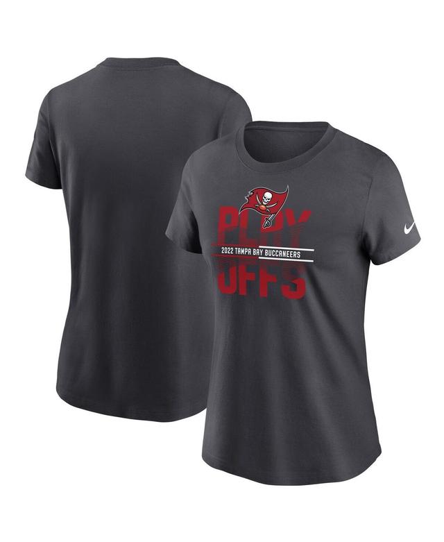 Womens Nike Anthracite Tampa Bay Buccaneers 2022 Nfl Playoffs Iconic T-shirt Product Image