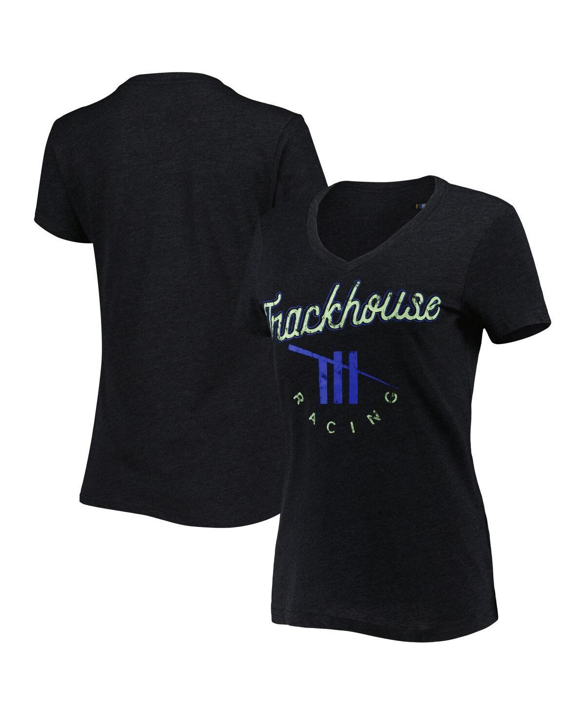 Womens G-iii 4Her by Carl Banks Black Trackhouse Racing Bump and Run V-Neck T-shirt Product Image