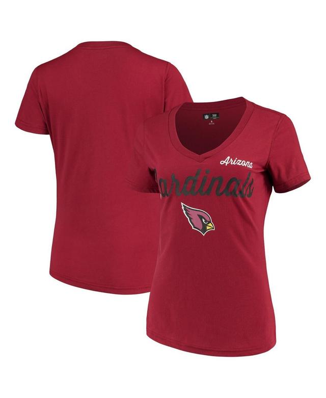 Womens G-III 4Her by Carl Banks Cardinal Arizona Cardinals Post Season V-Neck T-Shirt Product Image