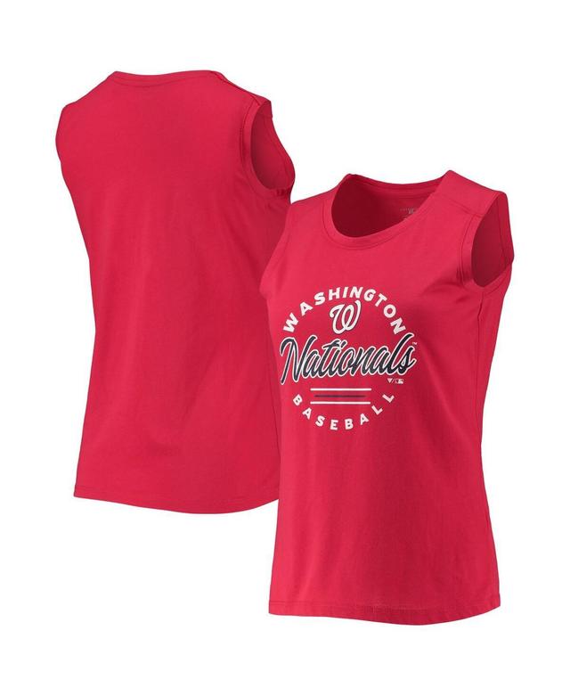 Womens LevelWear Red Washington Nationals Macy Tank Top Product Image