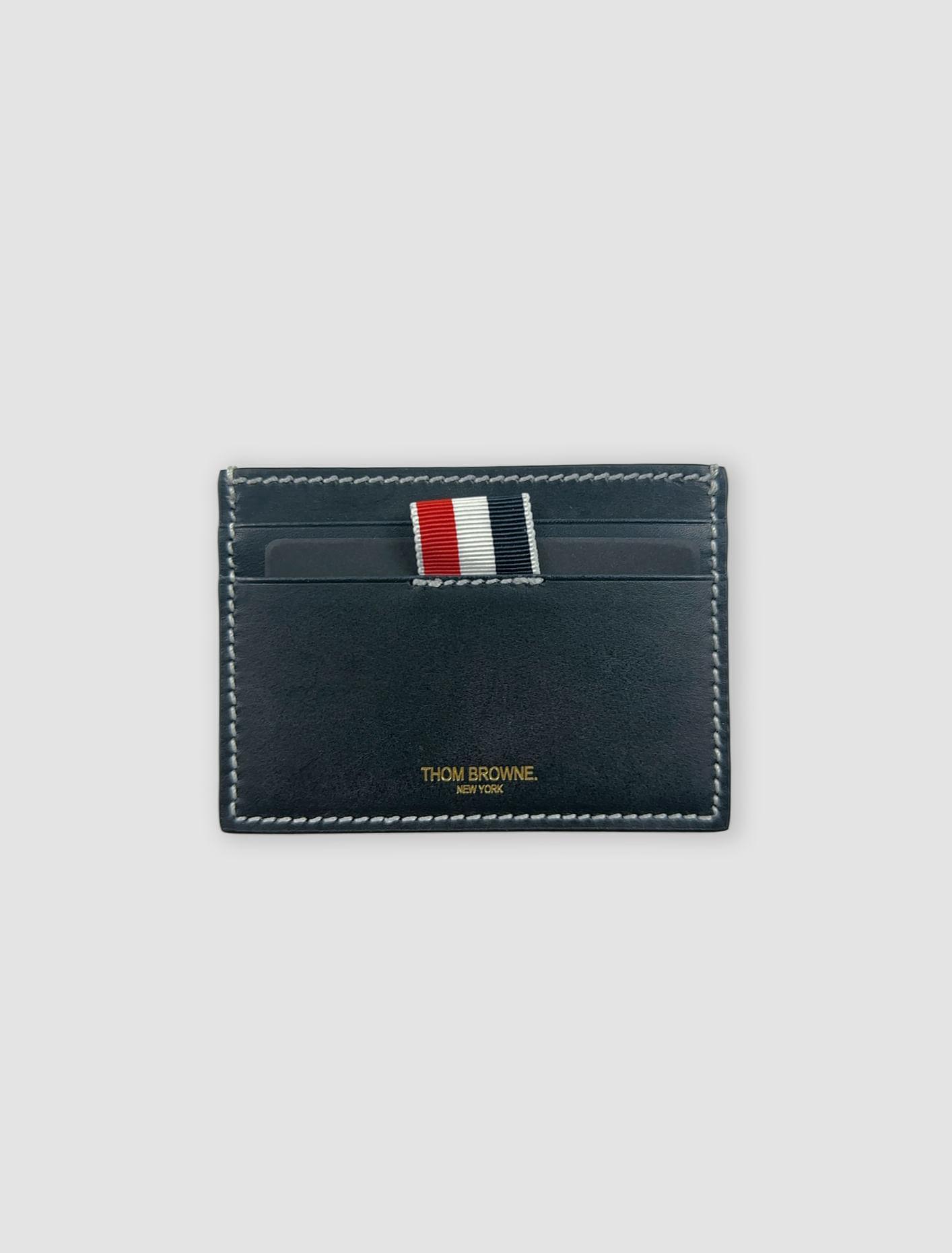 Single Card Holder In Navy Product Image