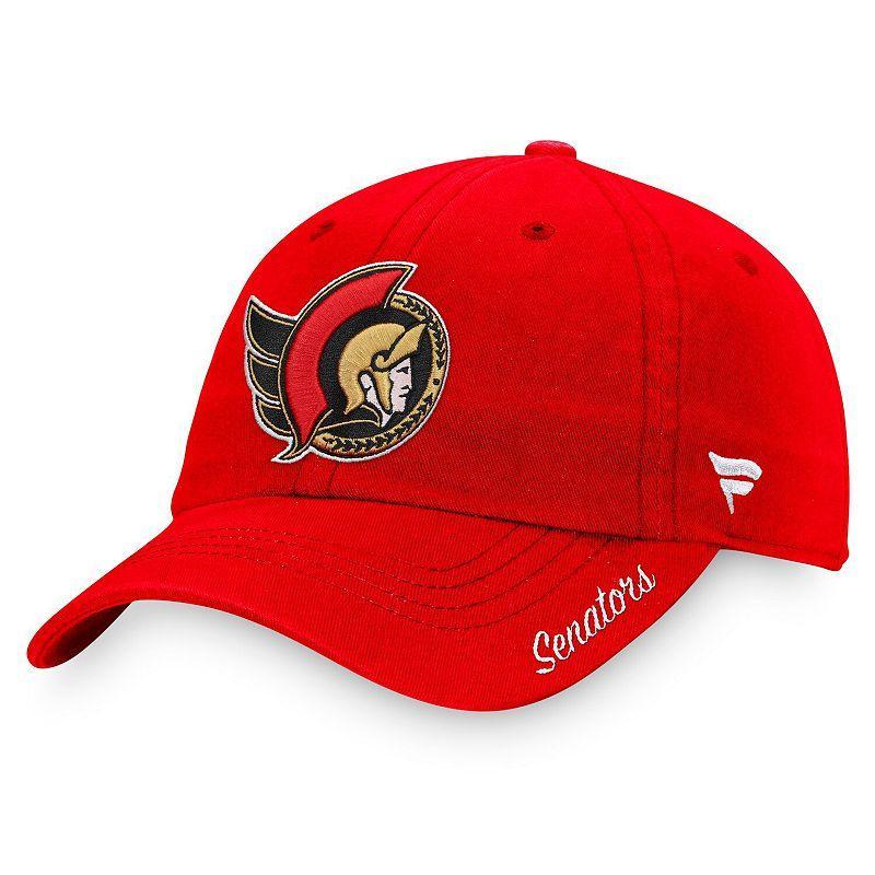 Womens Fanatics Branded Red Ottawa Senators Primary Logo Adjustable Hat Product Image