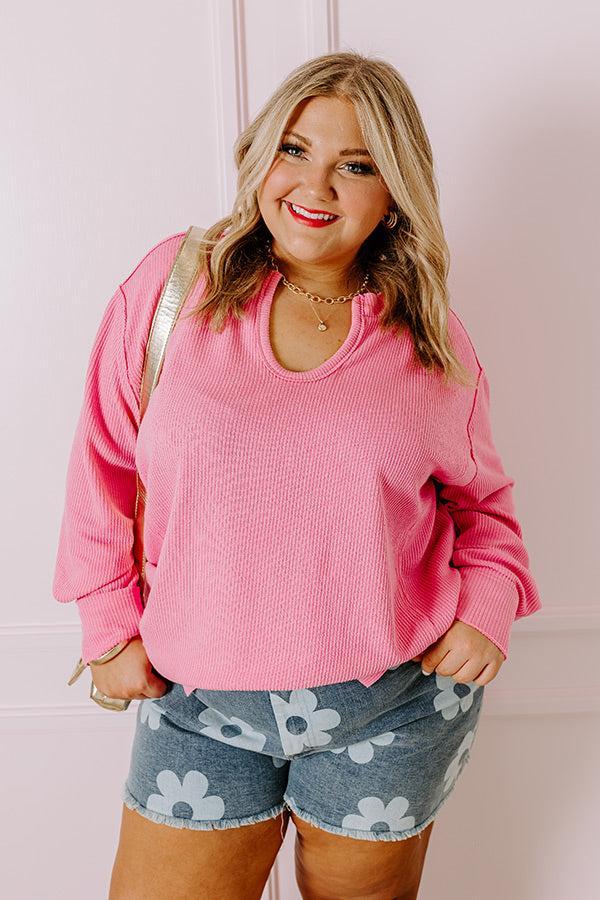 Boardwalk Babe Shift Top in Pink Curves Product Image