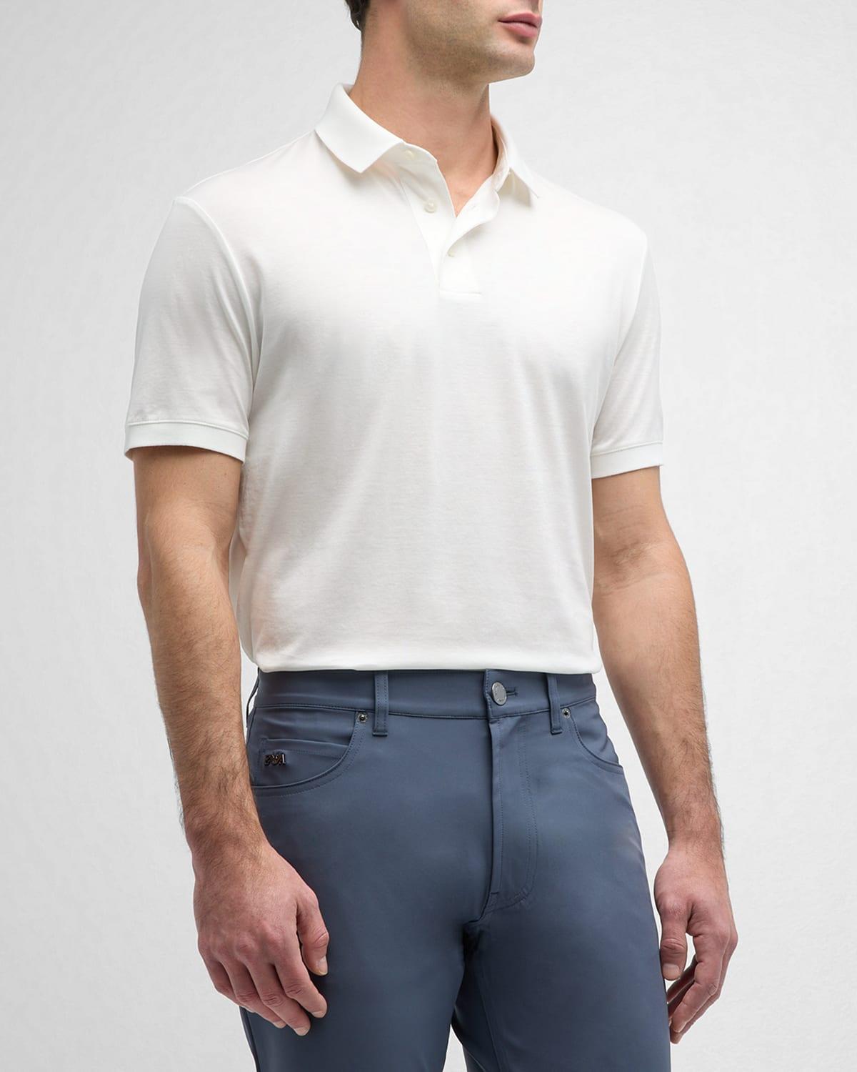 Emporio Armani Lyocell & Cotton Polo Product Image