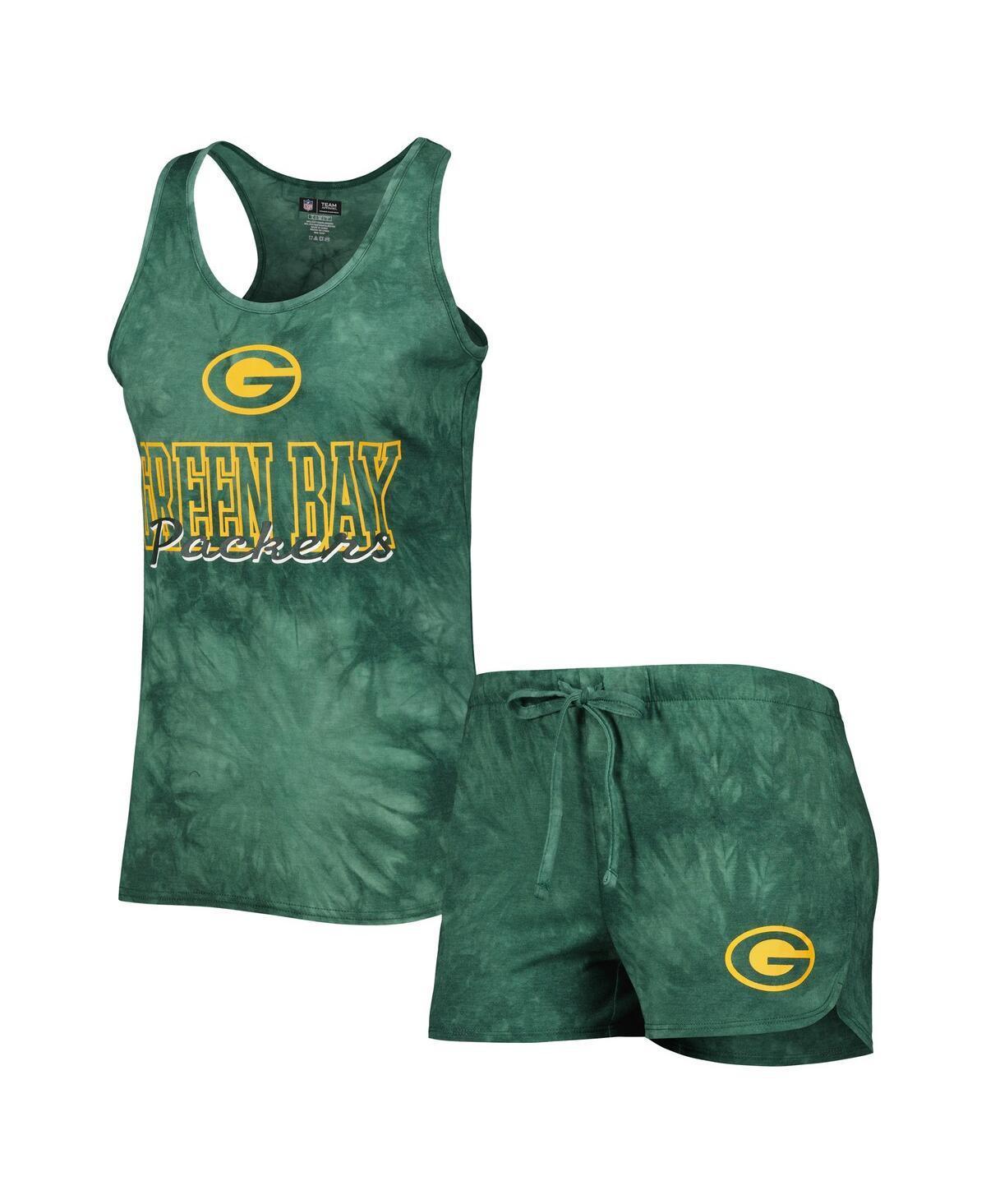 Womens Concepts Sport Green Green Bay Packers Billboard Scoop Neck Racerback Tank and Shorts Sleep Set Product Image