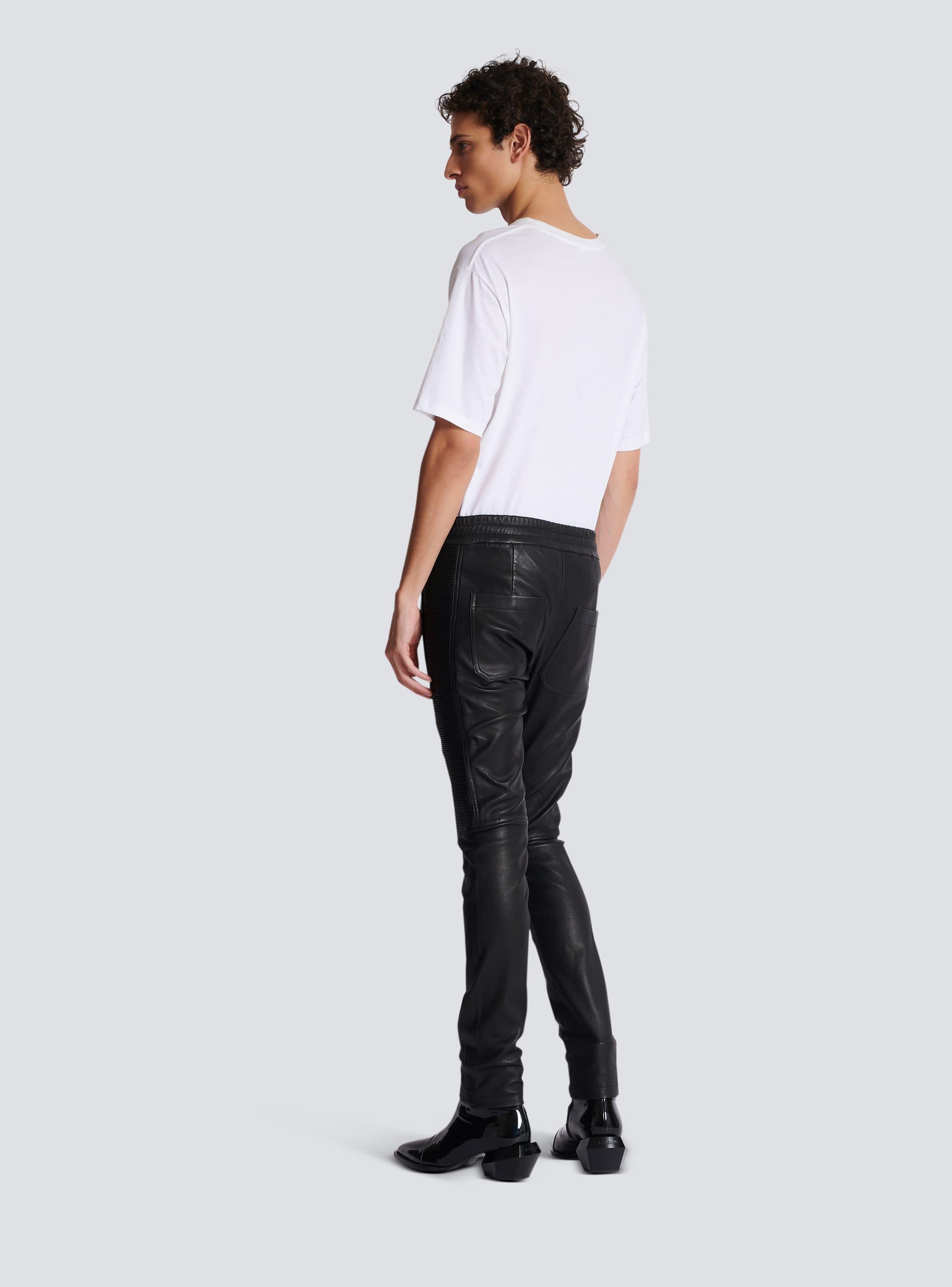 Leather biker trousers Product Image