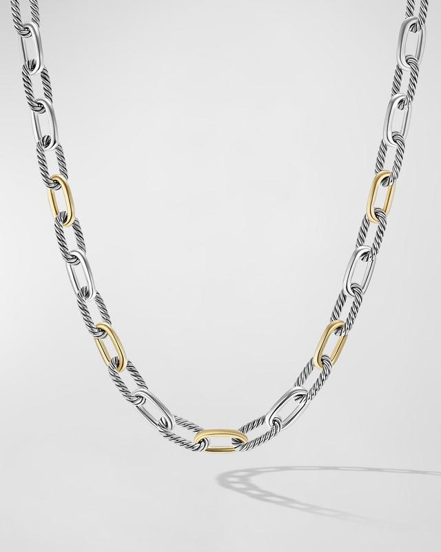 Womens Madison Chain Necklace in Sterling Silver with 18K Yellow Gold Product Image