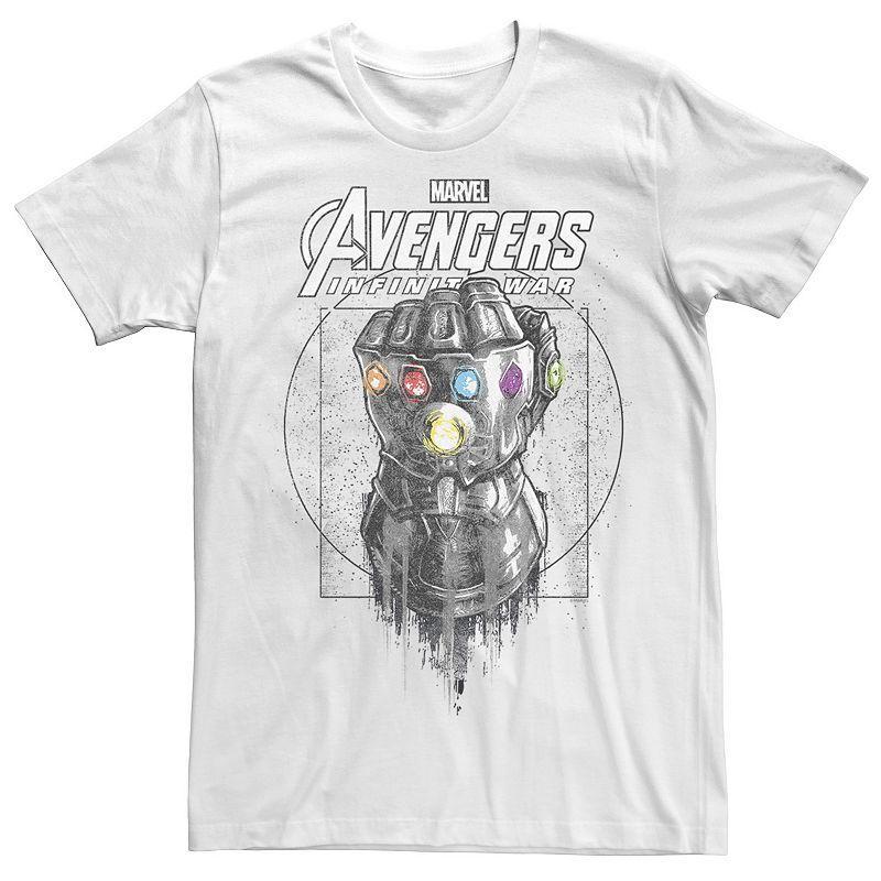 Mens Marvel Infinity War Geo Gauntlet Sketch Graphic Tee Product Image