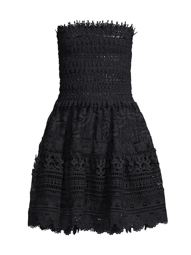 Womens Core Vallarta Cotton Lace Strapless Minidress Product Image