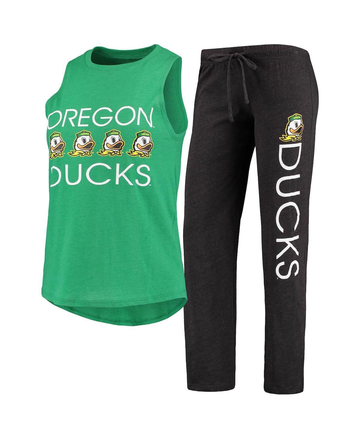 Womens Concepts Sport /Black Oregon Ducks Team Tank Top & Pants Sleep Set Product Image