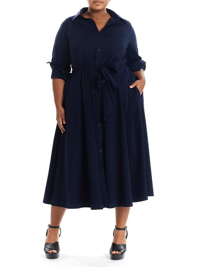 Womens Poplin Shirtdress Product Image