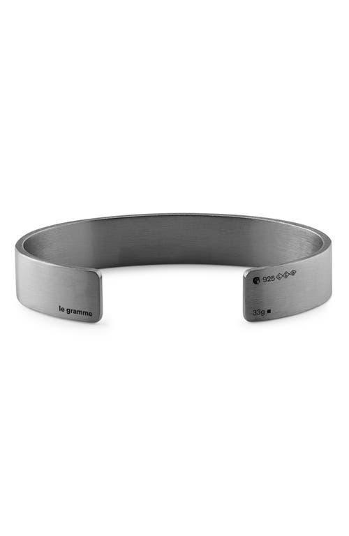 le gramme Mens 33G Brushed Sterling Silver Cuff Bracelet Product Image