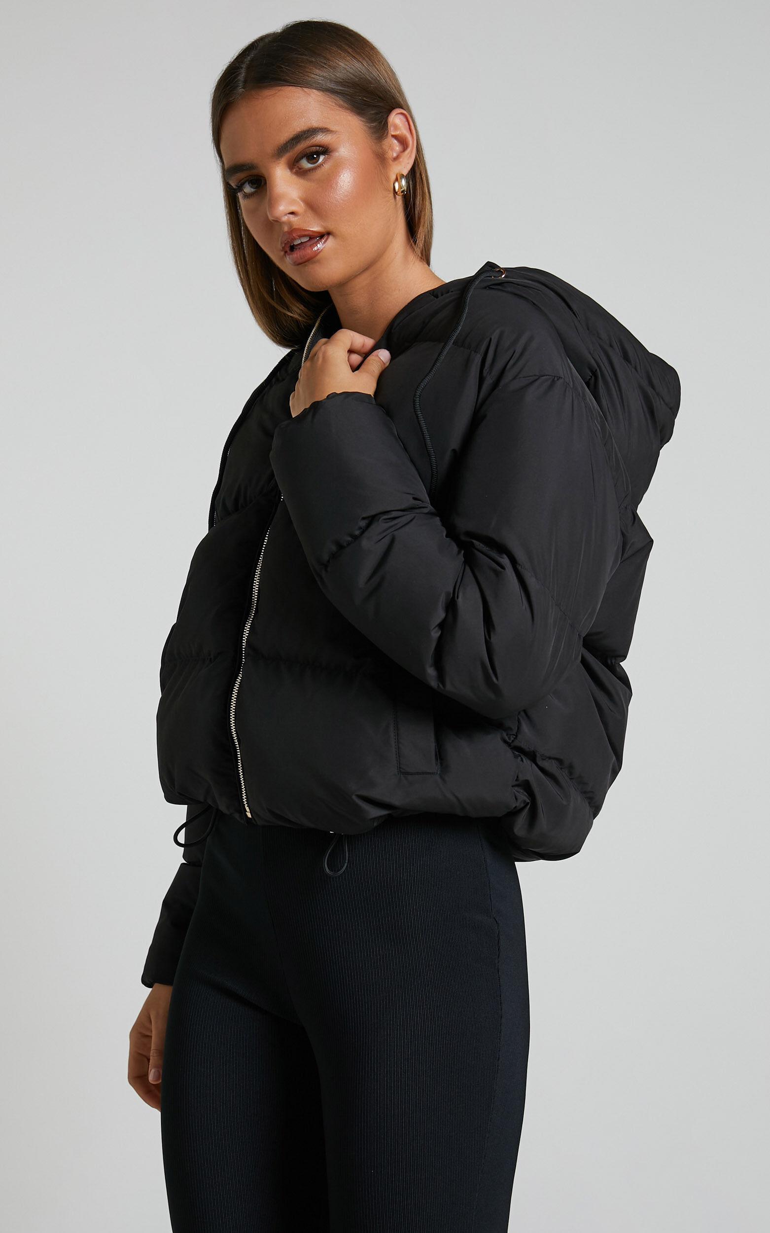 Helgi Jacket - Hooded Puffer Jacket in Black Product Image