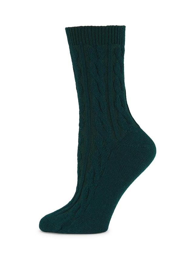 Womens Cable-Knit Cashmere Socks Product Image