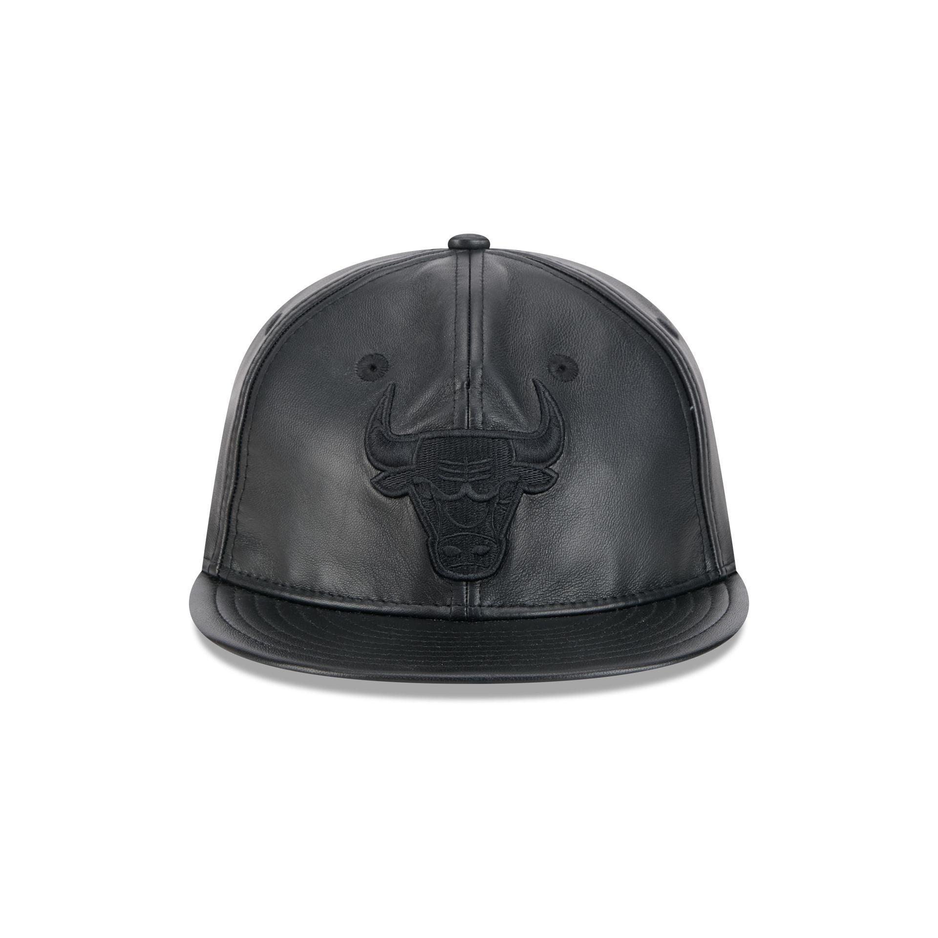 Chicago Bulls Genuine Leather Retro Crown 9FIFTY Strapback Hat Male Product Image