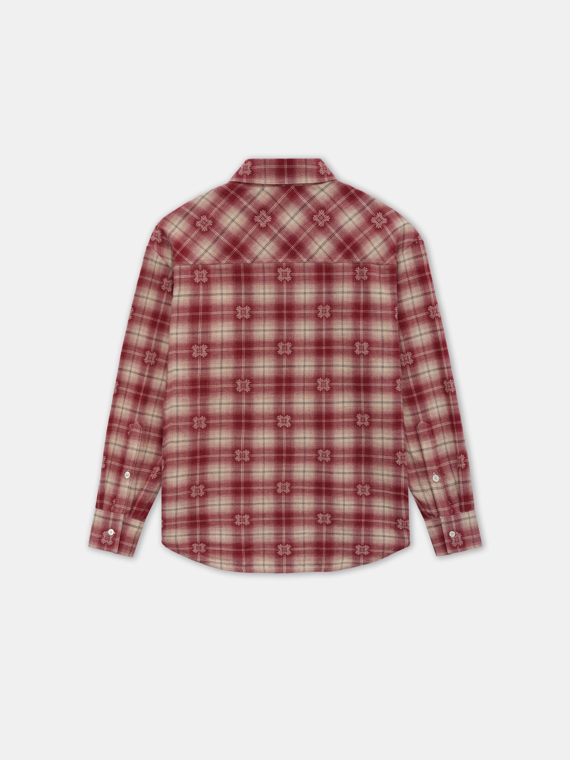 WOMEN - WOMEN'S MA QUAD FLANNEL OVERSHIRT - Deep Red Female Product Image