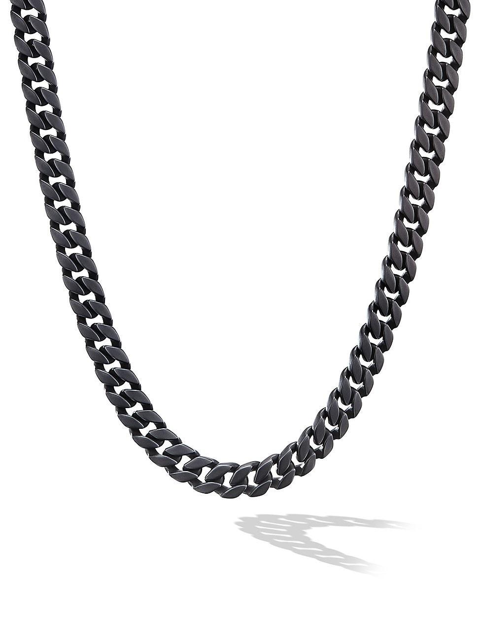 Mens Curb Chain Necklace in Titanium, 8MM Product Image