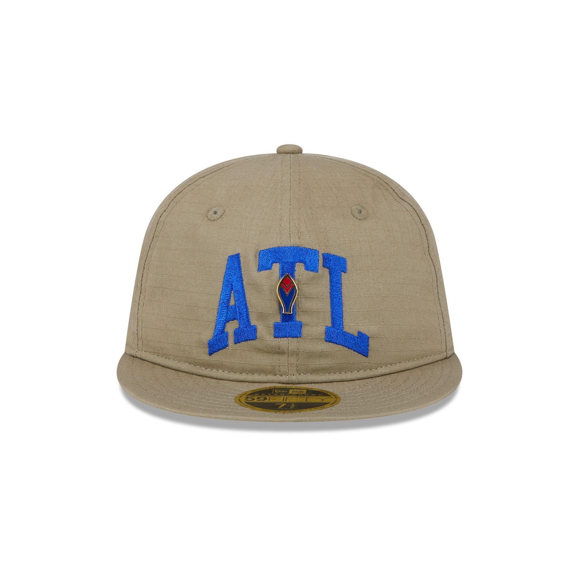 Atlanta Braves Logo Pin Retro Crown 59FIFTY Fitted Hat Male Product Image