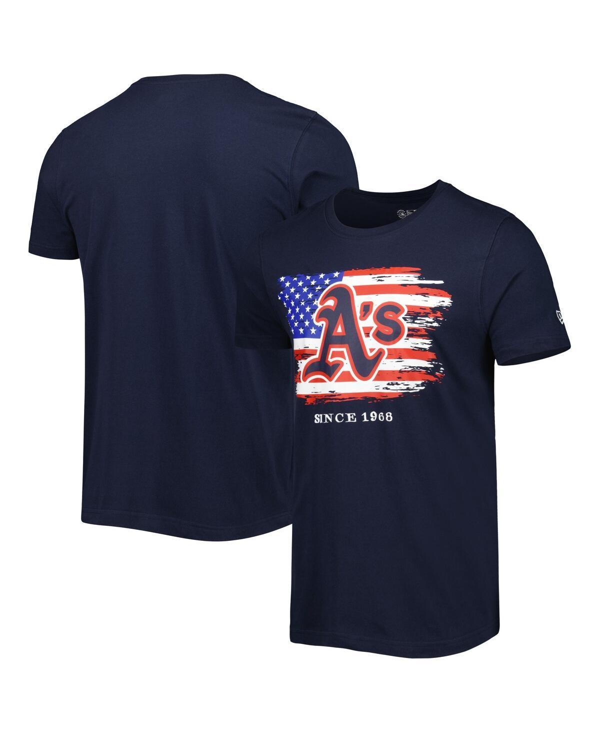 Mens New Era Oakland Athletics 4th of July Jersey T-Shirt Blue Product Image