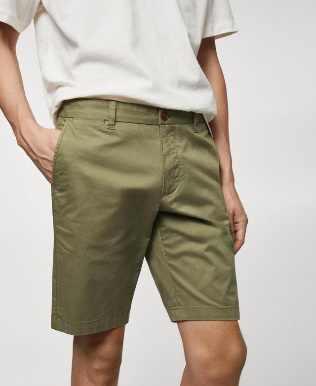 MANGO MAN - Chino Bermuda shorts khakiMen Product Image