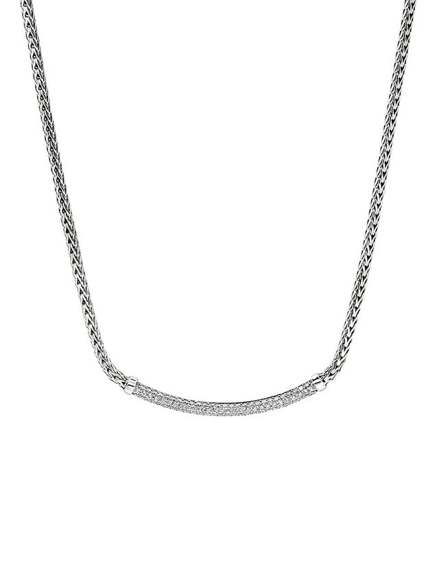 Womens JH Essentials Sterling Silver & 0.71 TCW Diamond Pav Necklace Product Image